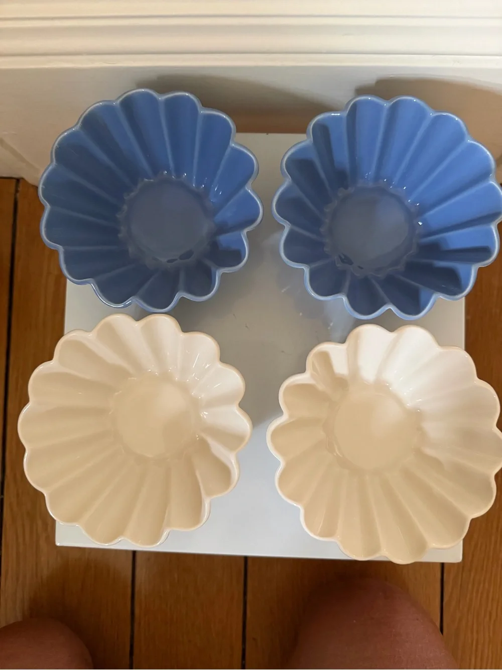 King Arthur Flour multi colored fluted dessert ramekins / bowls set of 8 NWOT